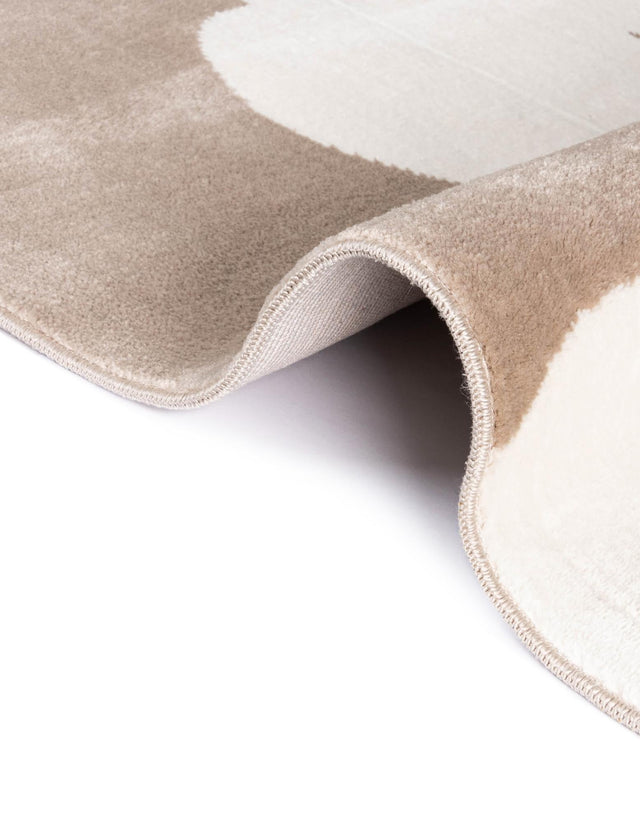 Hazelnut Beige 2' x 5' 1 Whimsy Kids Runner Area Rug for Baby Nursery, Toddler Playroom, Bedrooms