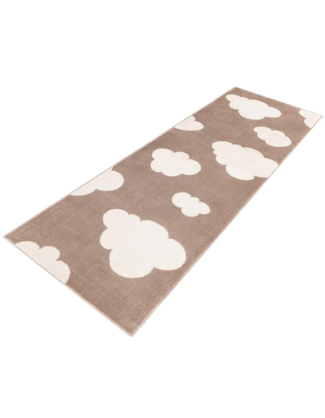 Hazelnut Beige 2' x 8' Whimsy Kids Runner Area Rug for Baby Nursery, Toddler Playroom, Bedrooms