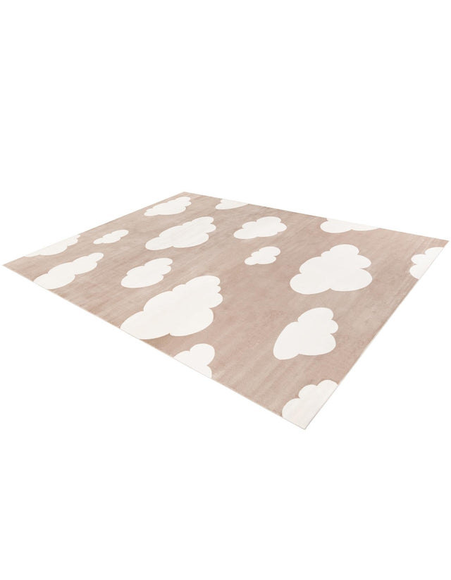 Hazelnut Beige 9' x 12' Whimsy Kids Rectangle Area Rug for Baby Nursery, Toddler Playroom, Bedrooms