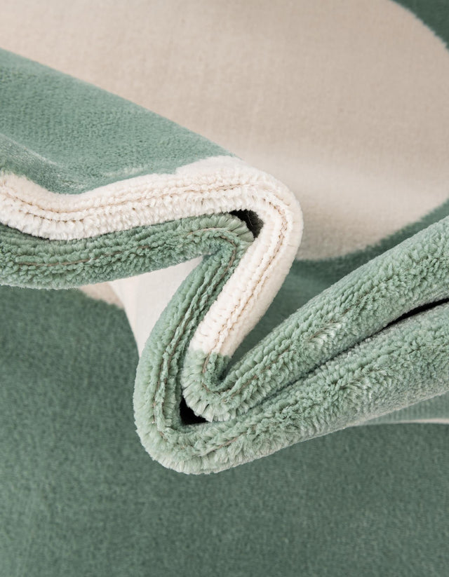 Soft Green 2' x 5' 1 Whimsy Kids Runner Area Rug for Baby Nursery, Toddler Playroom, Bedrooms