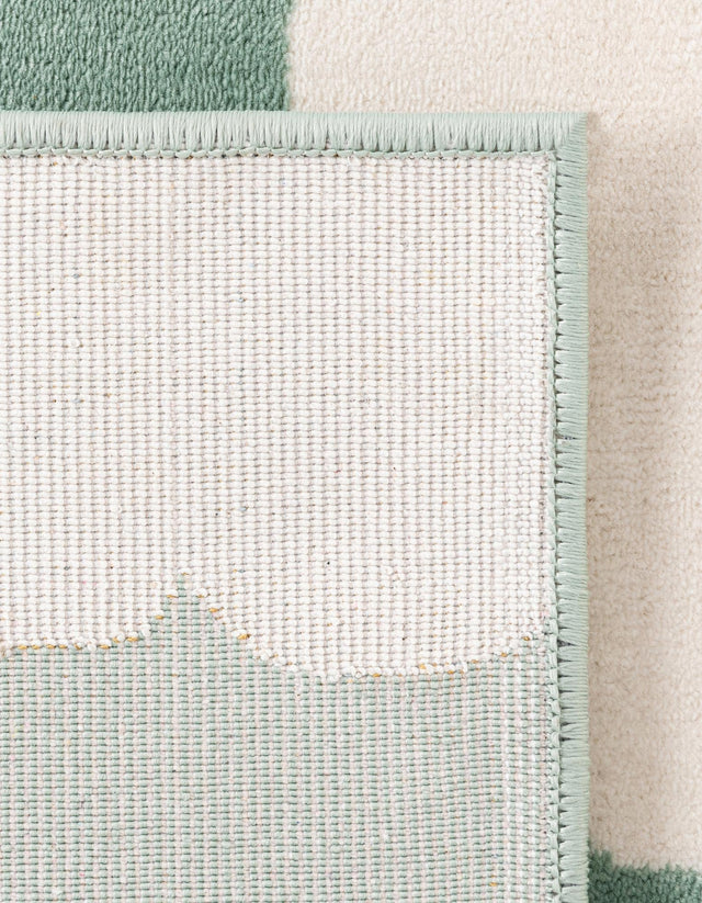 Soft Green 2' x 5' 1 Whimsy Kids Runner Area Rug for Baby Nursery, Toddler Playroom, Bedrooms