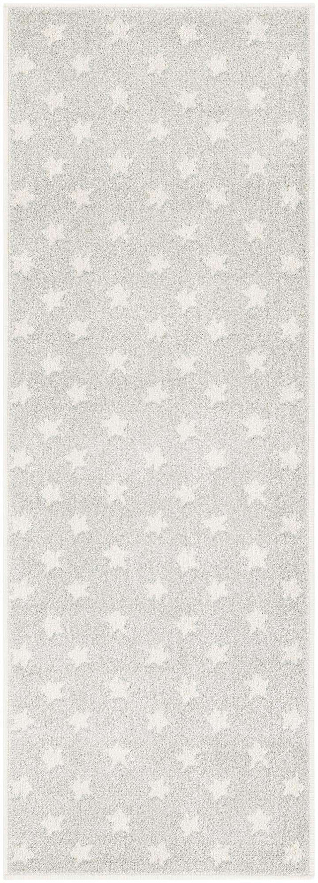 Cloud Gray 2' 2 x 6' 1 Whimsy Kids Runner Area Rug for Baby Nursery, Toddler Playroom, Bedrooms