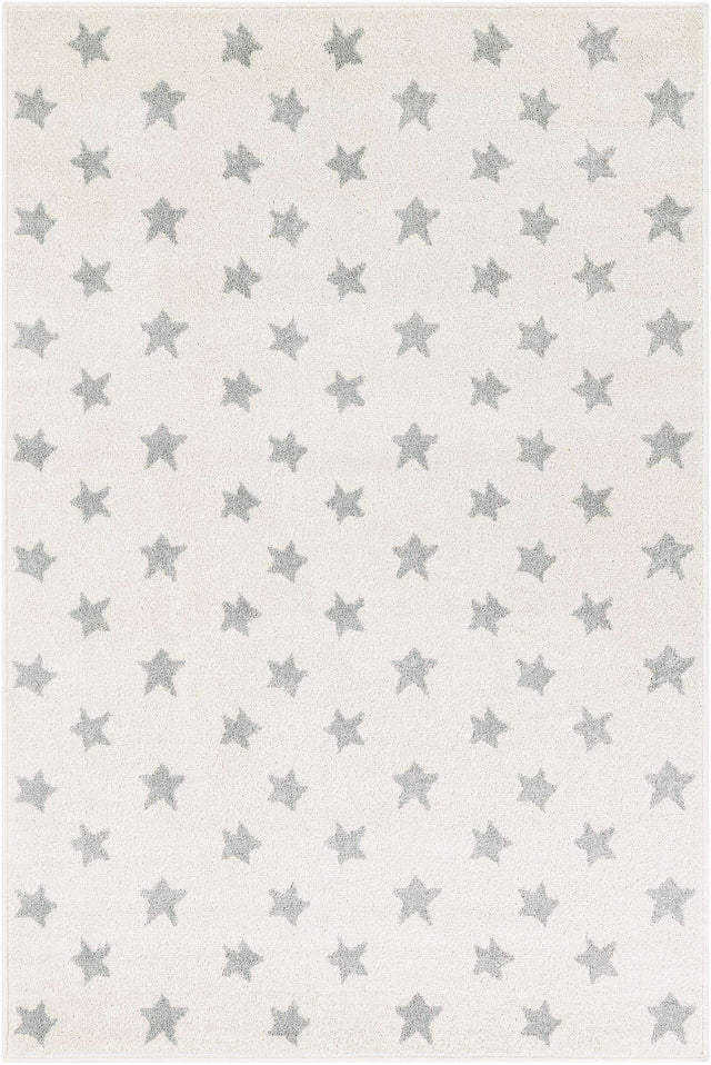 Daisy White 4' 1 x 6' 1 Whimsy Kids Rectangle Area Rug for Baby Nursery, Toddler Playroom, Bedrooms