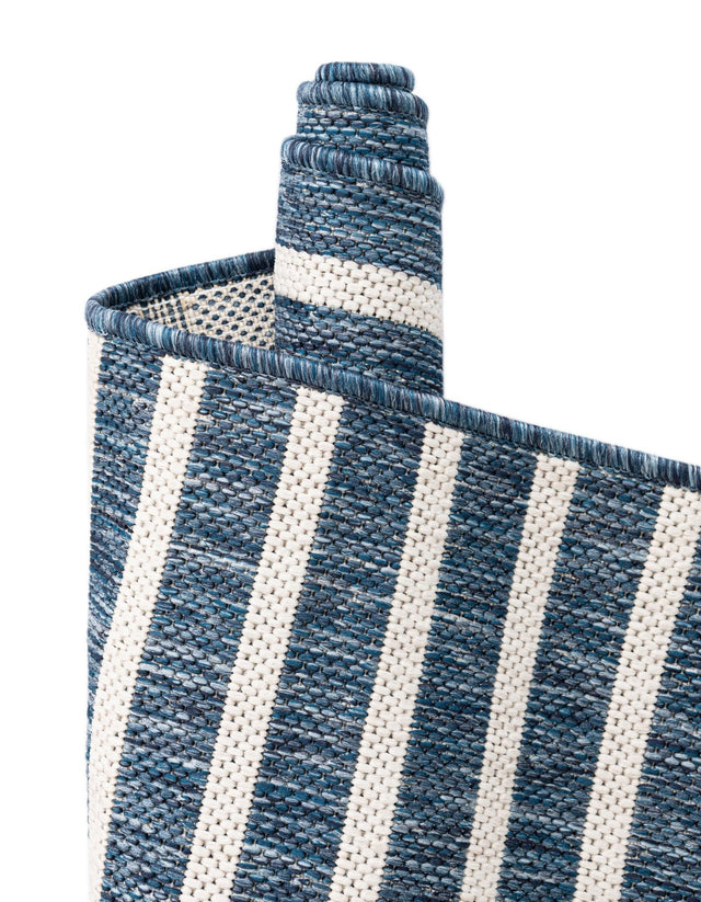 Blue 2' x 5' 3 Outdoor Modern Runner Area Rug Weather Resistant for Patio, Deck, Terrace, Balcony, Porch 100% Polypropylene Modern Outside Carpet for Sale at Rug Engine