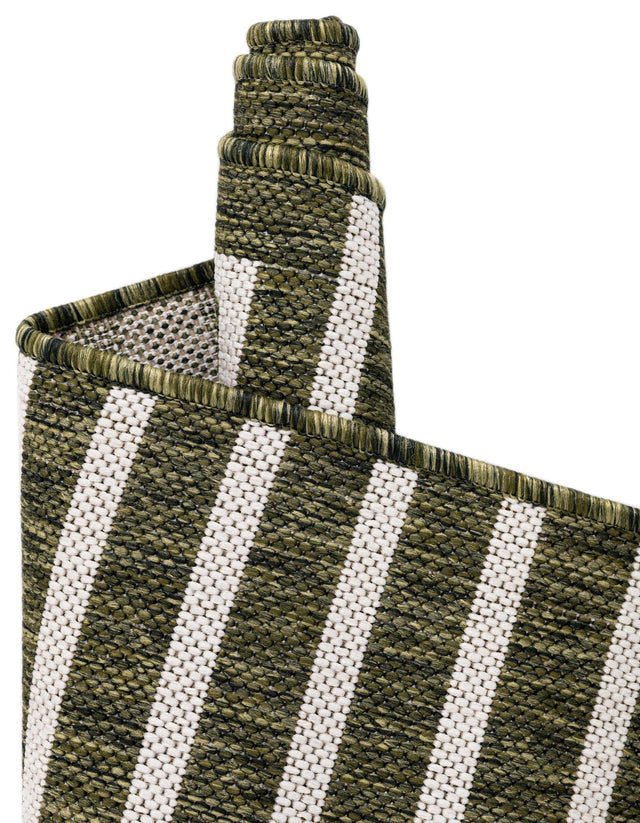 Green 2' x 8' Outdoor Modern Runner Area Rug Weather Resistant for Patio, Deck, Terrace, Balcony, Porch 100% Polypropylene Modern Outside Carpet for Sale at Rug Engine