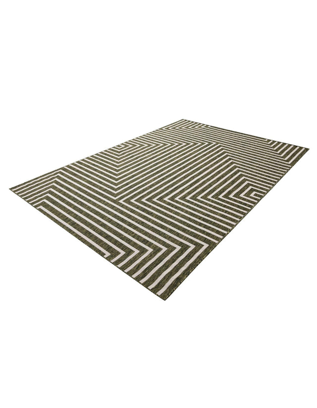 Green 6' 1 x 9' Outdoor Modern Rectangle Area Rug Weather Resistant for Patio, Deck, Terrace, Balcony, Porch 100% Polypropylene Modern Outside Carpet for Sale at Rug Engine