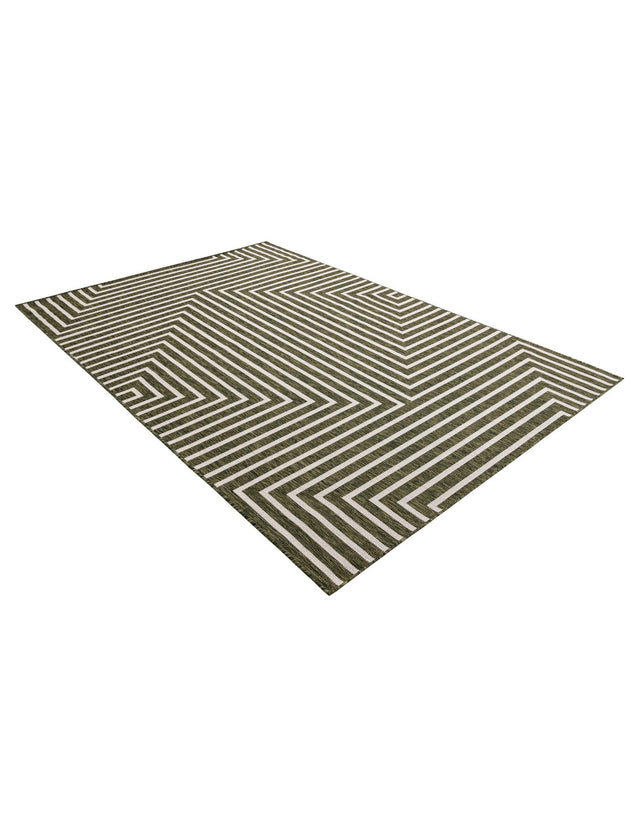 Green 6' 1 x 9' Outdoor Modern Rectangle Area Rug Weather Resistant for Patio, Deck, Terrace, Balcony, Porch 100% Polypropylene Modern Outside Carpet for Sale at Rug Engine