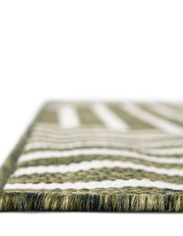 Green 7' 10 x 7' 10 Outdoor Modern Square Area Rug Weather Resistant for Patio, Deck, Terrace, Balcony, Porch 100% Polypropylene Modern Outside Carpet for Sale at Rug Engine
