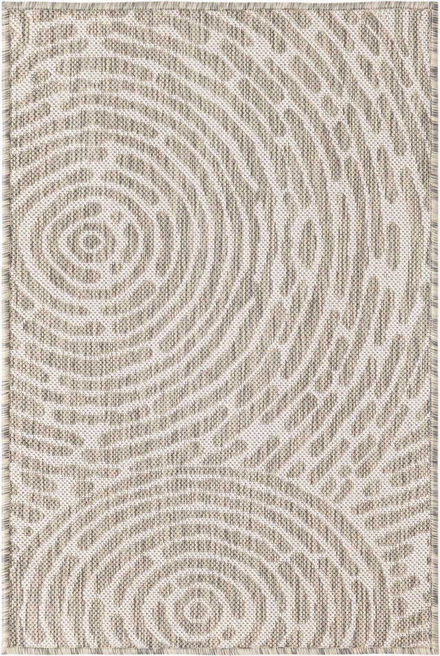 Gray 2' x 3' 1 Outdoor Modern Rectangle Area Rug Weather Resistant for Patio, Deck, Terrace, Balcony, Porch 100% Polypropylene Modern Outside Carpet for Sale at Rug Engine