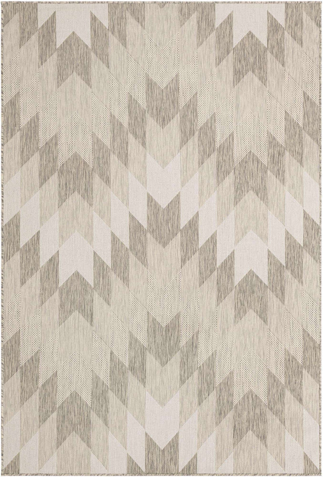 Gray 6' 1 x 9' Outdoor Modern Rectangle Area Rug Weather Resistant for Patio, Deck, Terrace, Balcony, Porch 100% Polypropylene Modern Outside Carpet for Sale at Rug Engine