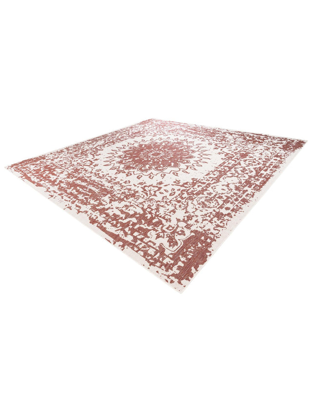 Rust Red 12' x 12' Outdoor Traditional Square Area Rug Weather Resistant for Patio, Deck, Terrace, Balcony, Porch Classical Design Outside Carpet for Sale at Rug Engine