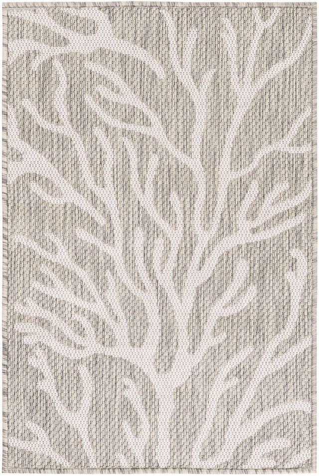 Gray 2' x 3' 1 Outdoor Coastal Rectangle Area Rug Weather Resistant for Patio, Deck, Terrace, Balcony, Porch 100% Polypropylene Coastal Decor Carpet for Sale at Rug Engine