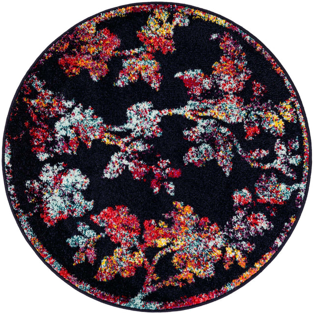Navy Blue 3' 1 x 3' 1 Penrose Round Area Rug