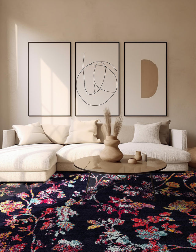 Navy Blue 7' 10 x 7' 10 Penrose Square Area Rug