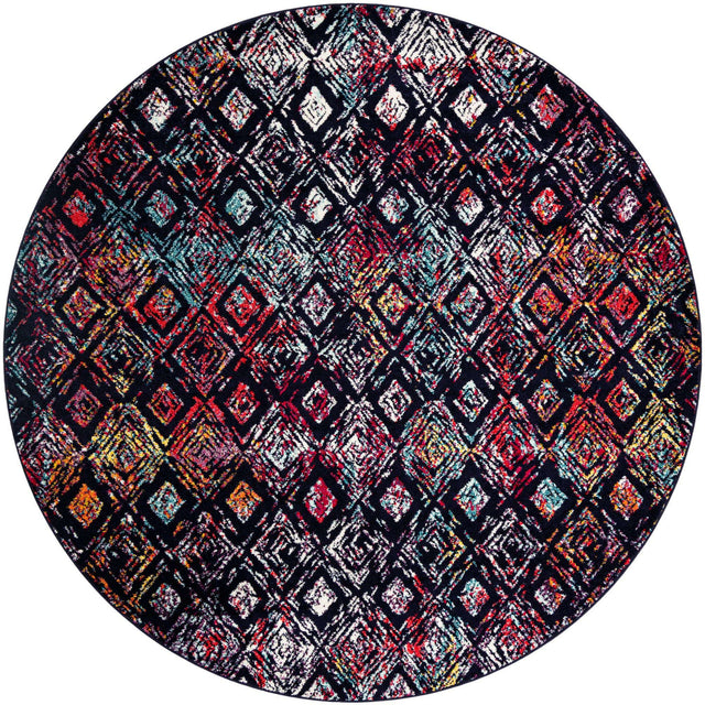 Multicolor 10' x 10' Penrose Round Area Rug