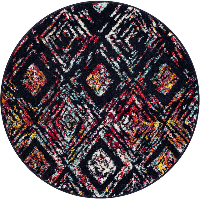 Multicolor 3' 1 x 3' 1 Penrose Round Area Rug