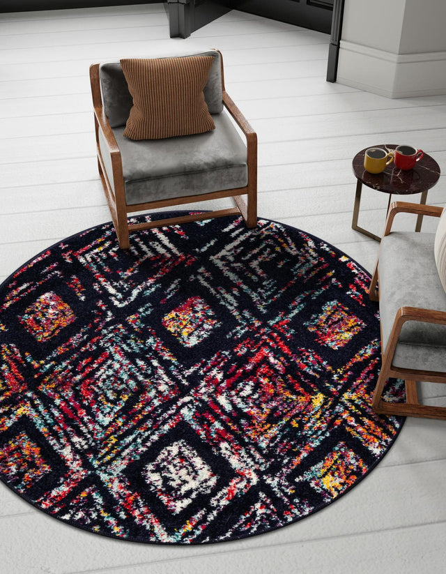 Multicolor 10' x 10' Penrose Round Area Rug