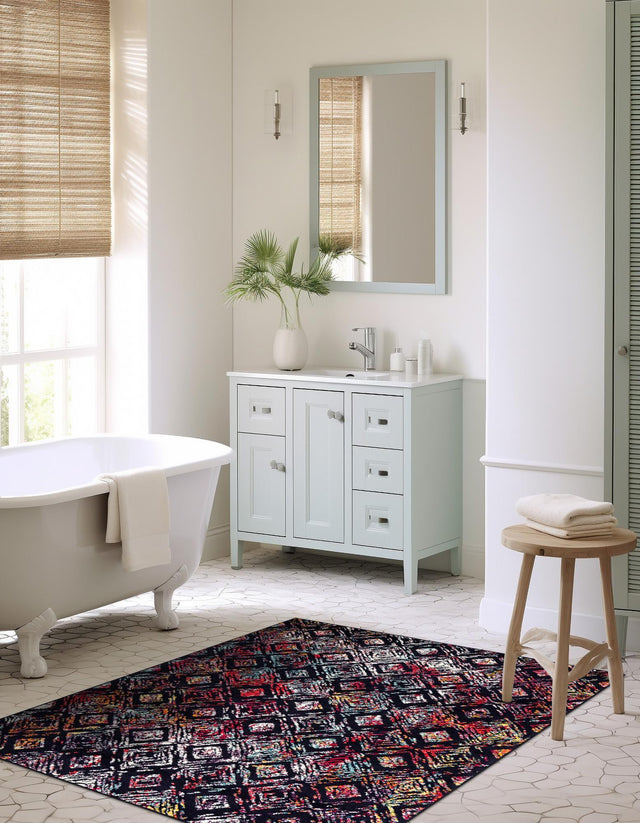 Multicolor 5' 3 x 8' Penrose Rectangle Area Rug