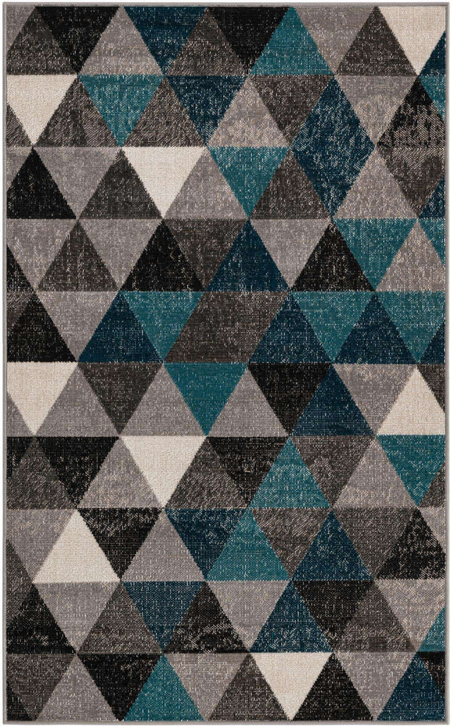 Gray 3' 3 x 5' 3 Valencia Rectangle Area Rug Modern Abstract Durable Carpet for Living Room, Dining, Office, Bedrooms, Dorm Rooms for Sale at Rug Engine