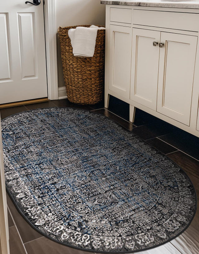 Gray 3' 3 x 5' 3 Aarhus Oval Area Rug 100% Polypropylene With Jute Foundation Living Room Bedroom Carpet for Sale at Rug Engine