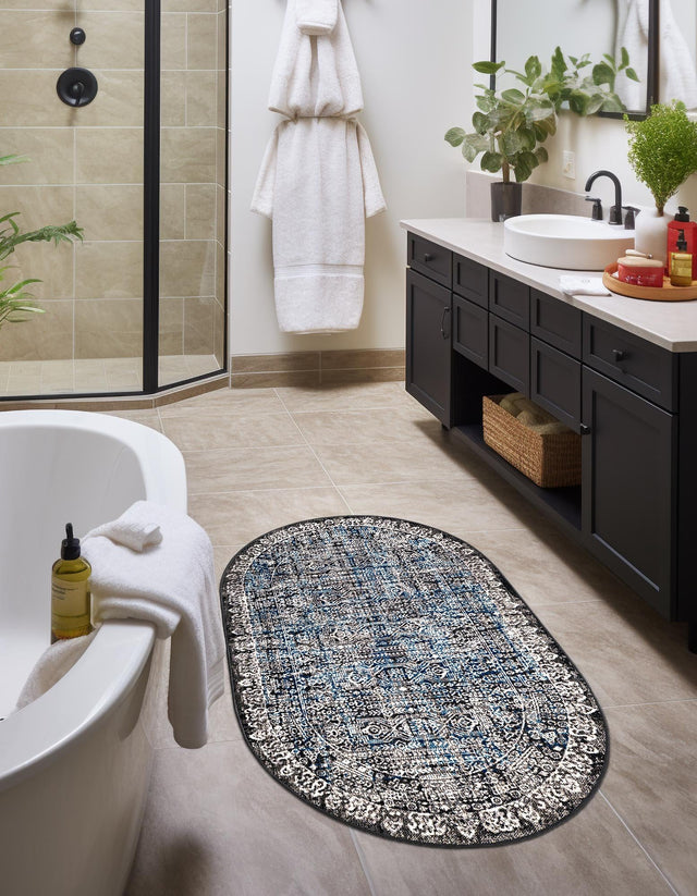Gray 3' 3 x 5' 3 Aarhus Oval Area Rug 100% Polypropylene With Jute Foundation Living Room Bedroom Carpet for Sale at Rug Engine