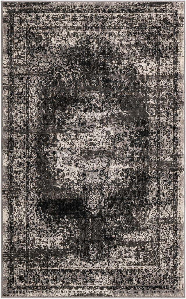 Gray 3' 3 x 5' 3 Lucerne Rectangle Area Rug 100% Polypropylene Traditional Classic Easy Clean Carpet for Kitchens, Living Rooms, Bedroom, Office for Sale at Rug Engine