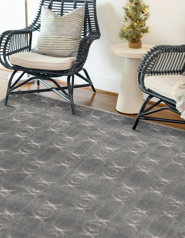 Gray and Silver 10' x 13' 1 Vogue Geo Rectangle Area Rug Geometric Glam Style Shiny Accents Carpet Mat for Unique Interior Design & Home Decor for Sale at Rug Engine