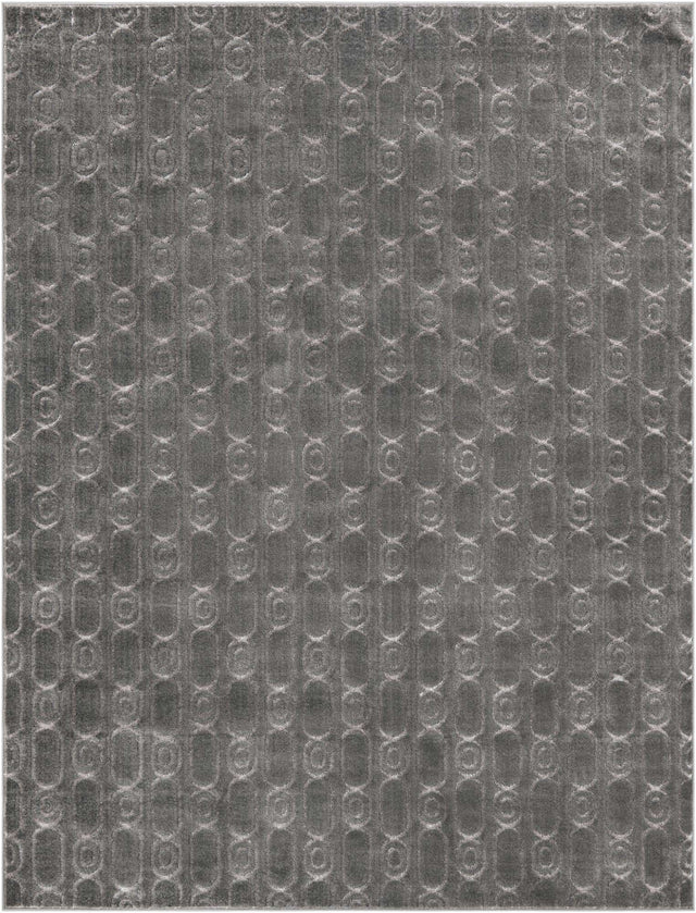 Gray and Silver 7' 10 x 10' Vogue Geo Rectangle Area Rug Geometric Glam Style Shiny Accents Carpet Mat for Unique Interior Design & Home Decor for Sale at Rug Engine