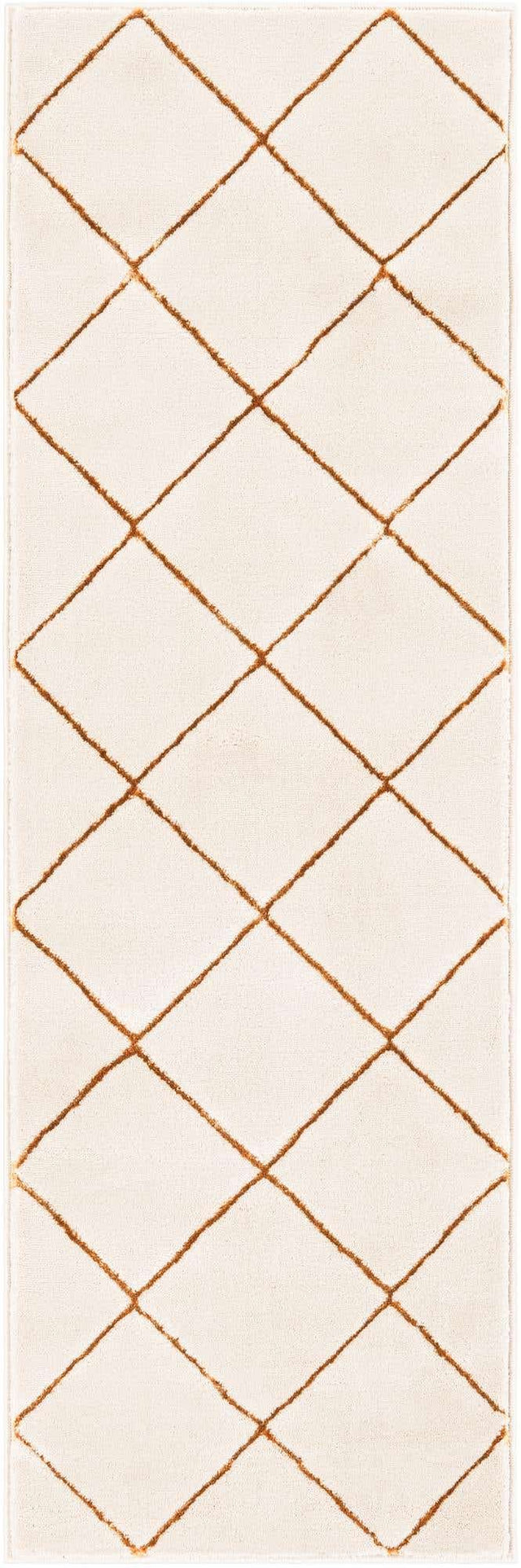 White and Gold 2' x 6' 1 Vogue Geo Runner Area Rug Geometric Glam Style Shiny Accents Carpet Mat for Unique Interior Design & Home Decor for Sale at Rug Engine