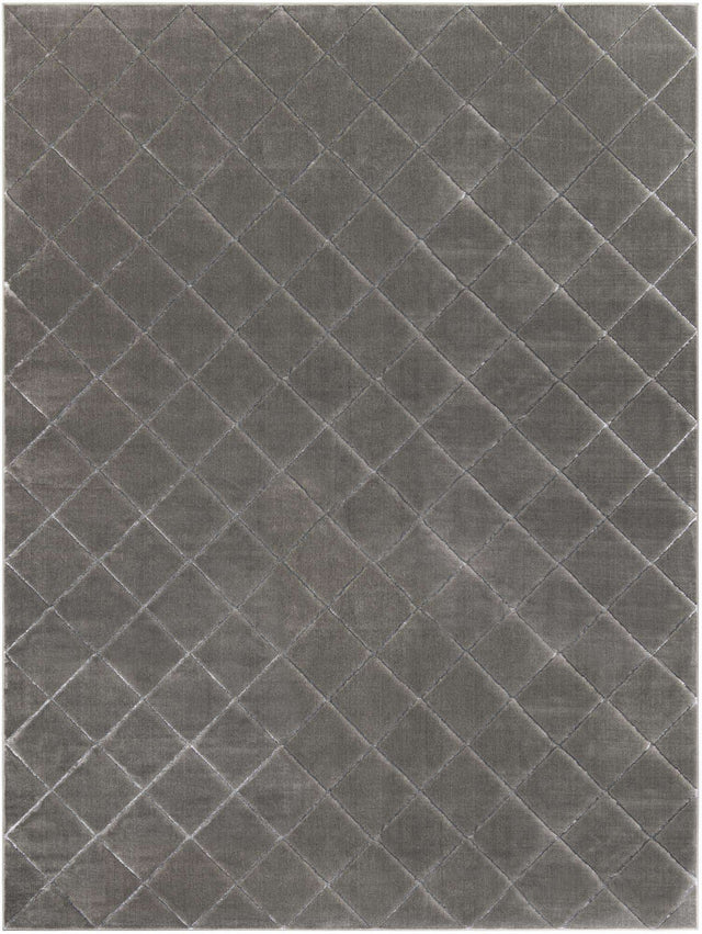 Gray and Silver 10' x 13' 1 Vogue Geo Rectangle Area Rug Geometric Glam Style Shiny Accents Carpet Mat for Unique Interior Design & Home Decor for Sale at Rug Engine