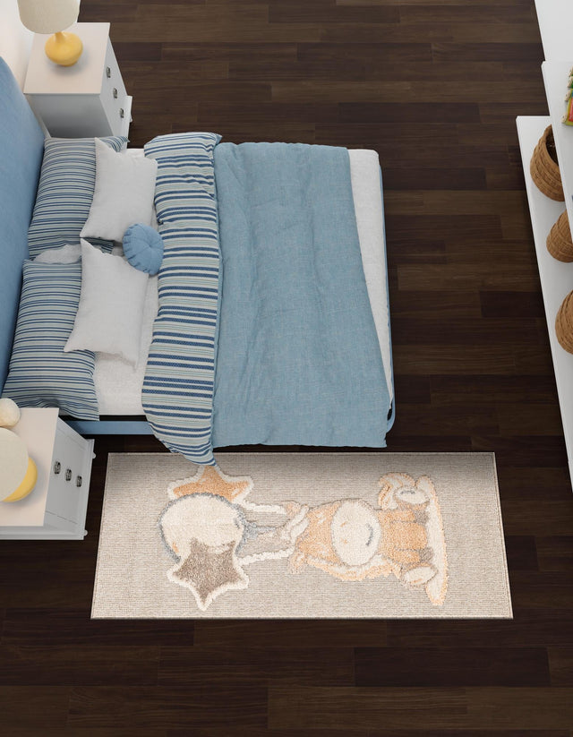 Peach Blossom 2' 7 x 8' Whimsy Kids Runner Area Rug for Baby Nursery, Toddler Playroom, Bedrooms Playful Fun Design Easy Clean Carpet for Sale at Rug Engine