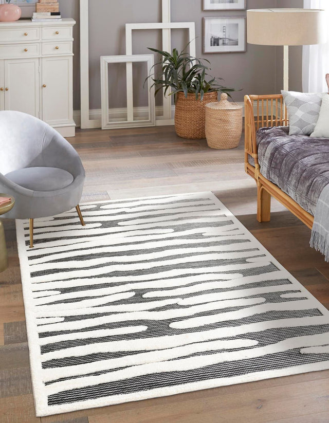 Gray 7' 10 x 10' Prismatic Rectangle Area Rug Modern Geometric Unique Design Carpet for Contemporary Interior Home Decorating for Sale at Rug Engine