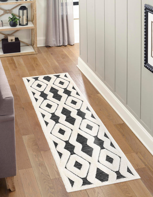 Gray 2' 7 x 12' Prismatic Runner Area Rug Modern Geometric Unique Design Carpet for Contemporary Interior Home Decorating for Sale at Rug Engine
