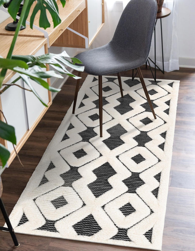 Gray 2' 7 x 12' Prismatic Runner Area Rug Modern Geometric Unique Design Carpet for Contemporary Interior Home Decorating for Sale at Rug Engine