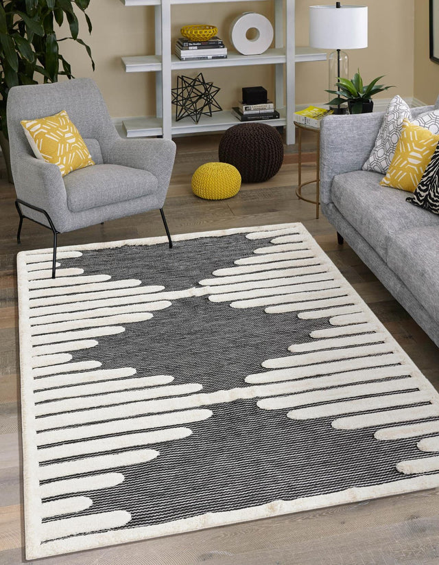 Gray 10' x 13' 1 Prismatic Rectangle Area Rug Modern Geometric Unique Design Carpet for Contemporary Interior Home Decorating for Sale at Rug Engine