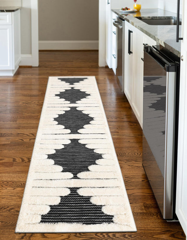Gray 2' x 5' 1 Prismatic Runner Area Rug Modern Geometric Unique Design Carpet for Contemporary Interior Home Decorating for Sale at Rug Engine