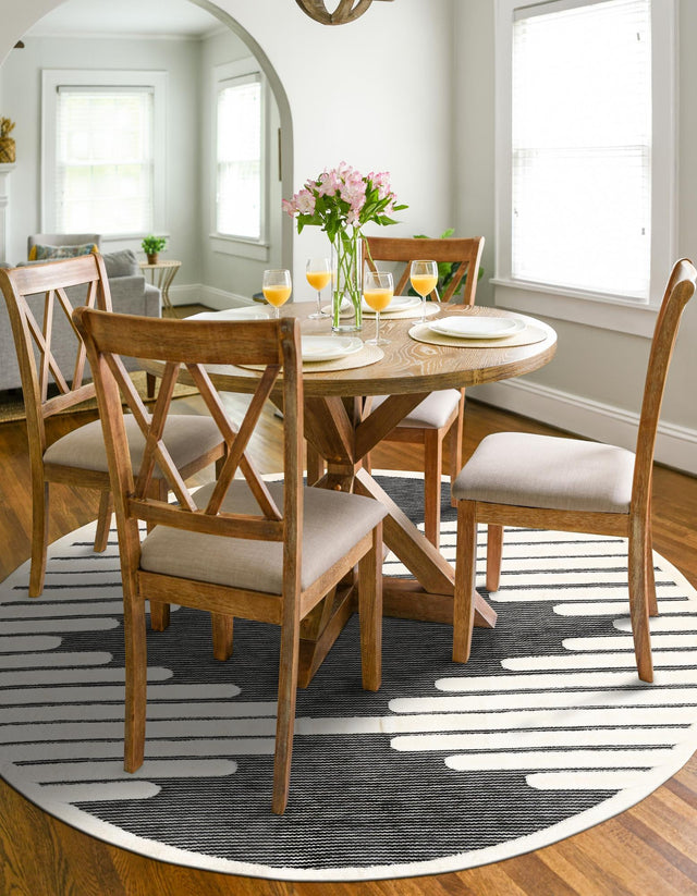Gray 3' 1 x 3' 1 Prismatic Round Area Rug Modern Geometric Unique Design Carpet for Contemporary Interior Home Decorating for Sale at Rug Engine