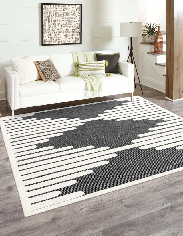Gray 7' 10 x 7' 10 Prismatic Square Area Rug Modern Geometric Unique Design Carpet for Contemporary Interior Home Decorating for Sale at Rug Engine