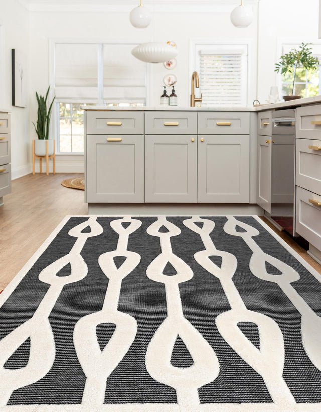Gray 10' x 13' 1 Prismatic Rectangle Area Rug Modern Geometric Unique Design Carpet for Contemporary Interior Home Decorating for Sale at Rug Engine