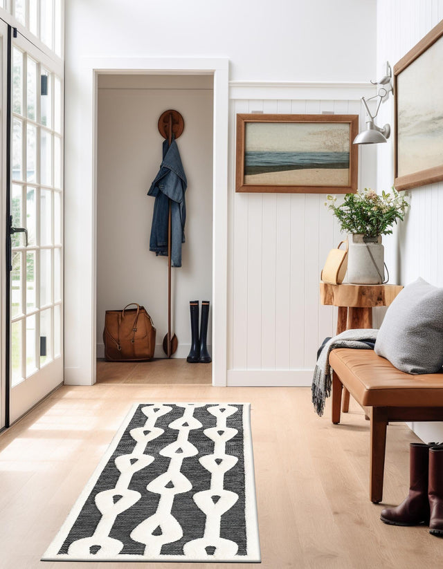 Gray 2' 7 x 12' Prismatic Runner Area Rug Modern Geometric Unique Design Carpet for Contemporary Interior Home Decorating for Sale at Rug Engine