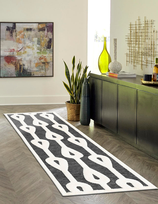 Gray 2' 7 x 8' Prismatic Runner Area Rug Modern Geometric Unique Design Carpet for Contemporary Interior Home Decorating for Sale at Rug Engine