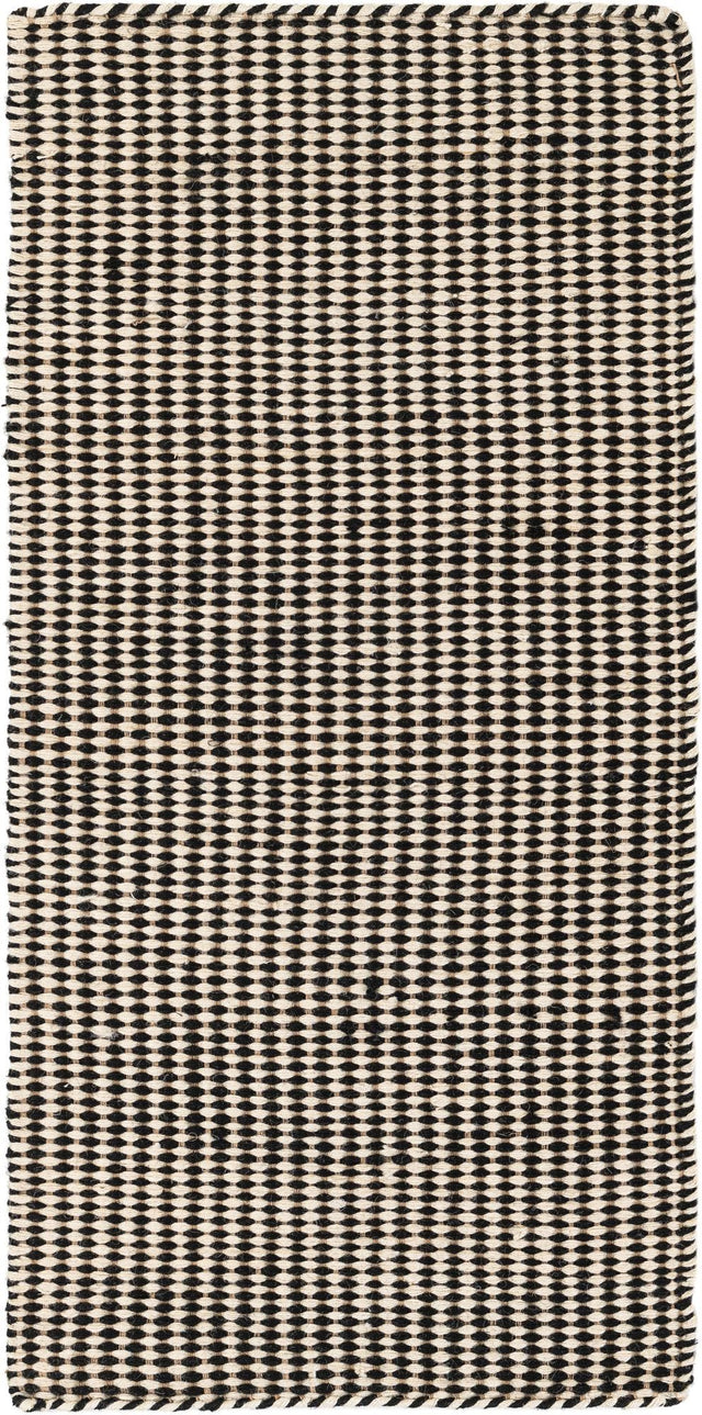 Black and White 2' x 4' 1 Laurel Handwoven Jute Runner Area Rug Braided Jute With Cotton Rustic All Natural Carpet for Home Indoor Interior Design for Sale at Rug Engine