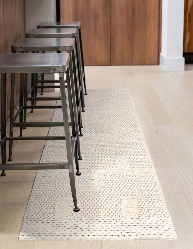 Ivory 2' 7 x 8' Lana New Zealand Wool Runner Area Rug All Natural Premium Wool Hand Woven Carpet for Luxury Interior Home Design for Sale at Rug Engine