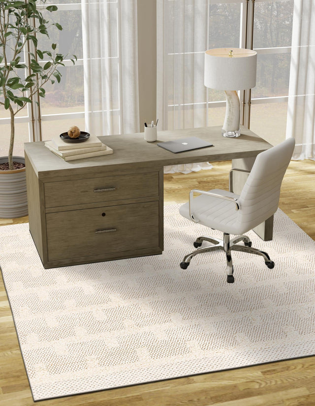 Ivory 7' 10 x 7' 10 Lana New Zealand Wool Square Area Rug All Natural Premium Wool Hand Woven Carpet for Luxury Interior Home Design for Sale at Rug Engine