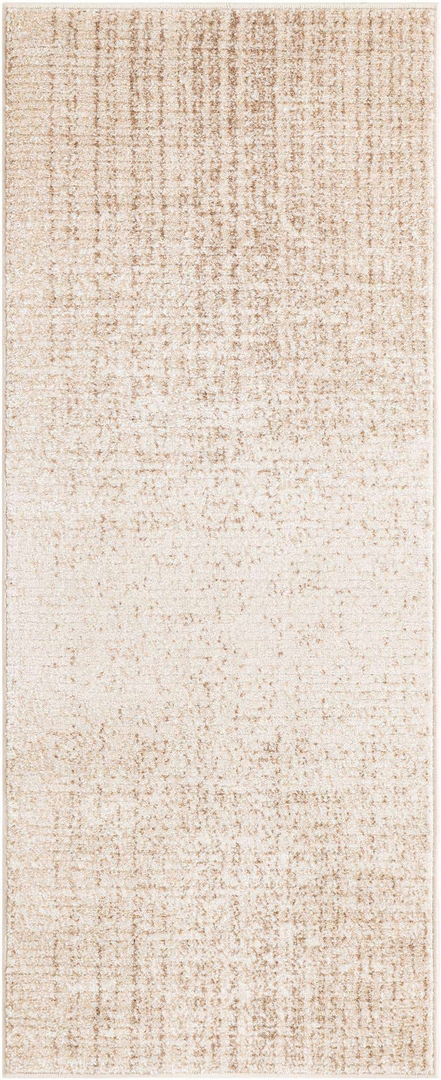 Ivory 2' 2 x 5' 1 Gemstone Runner Area Rug Polypropylene Contemporary Carpet Easy Clean Stain Resistant for Home Design Decorating for Sale at Rug Engine