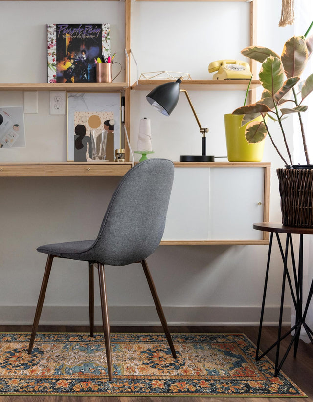 Navy Blue and Rust Red 2' x 5' 1 Outdoor Traditional Runner Area Rug Weather Resistant for Patio, Deck, Terrace, Balcony, Porch