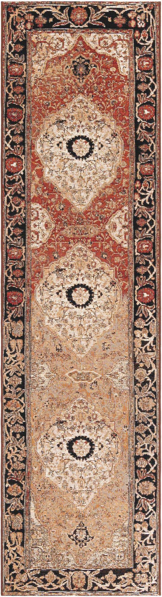 Multicolor 2' 7 x 10' Outdoor Traditional Runner Area Rug Weather Resistant for Patio, Deck, Terrace, Balcony, Porch Classical Design Outside Carpet for Sale at Rug Engine