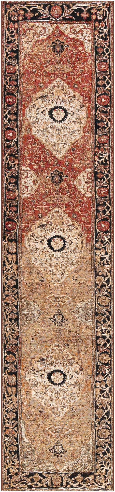 Multicolor 2' 7 x 12' Outdoor Traditional Runner Area Rug Weather Resistant for Patio, Deck, Terrace, Balcony, Porch Classical Design Outside Carpet for Sale at Rug Engine