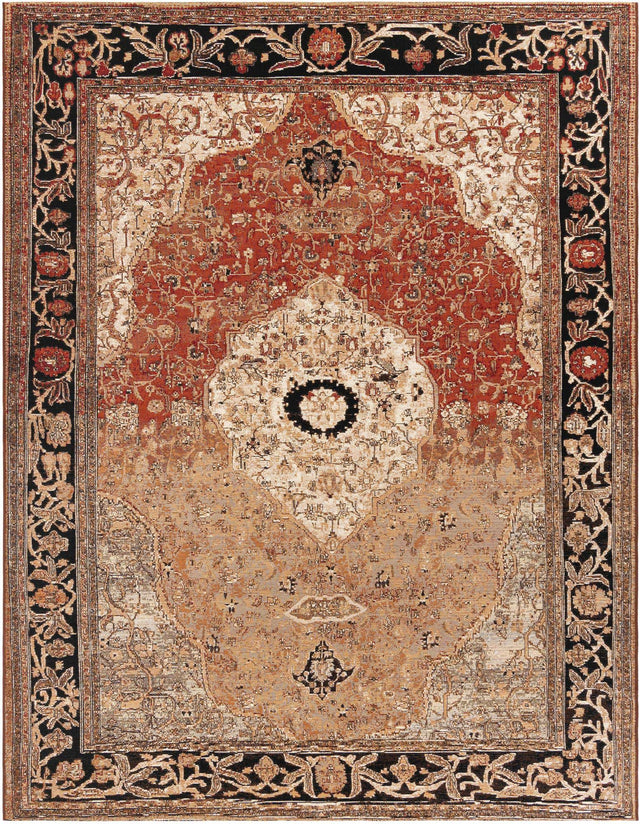 Multicolor 7' 10 x 10' Outdoor Traditional Rectangle Area Rug Weather Resistant for Patio, Deck, Terrace, Balcony, Porch Classical Design Outside Carpet for Sale at Rug Engine