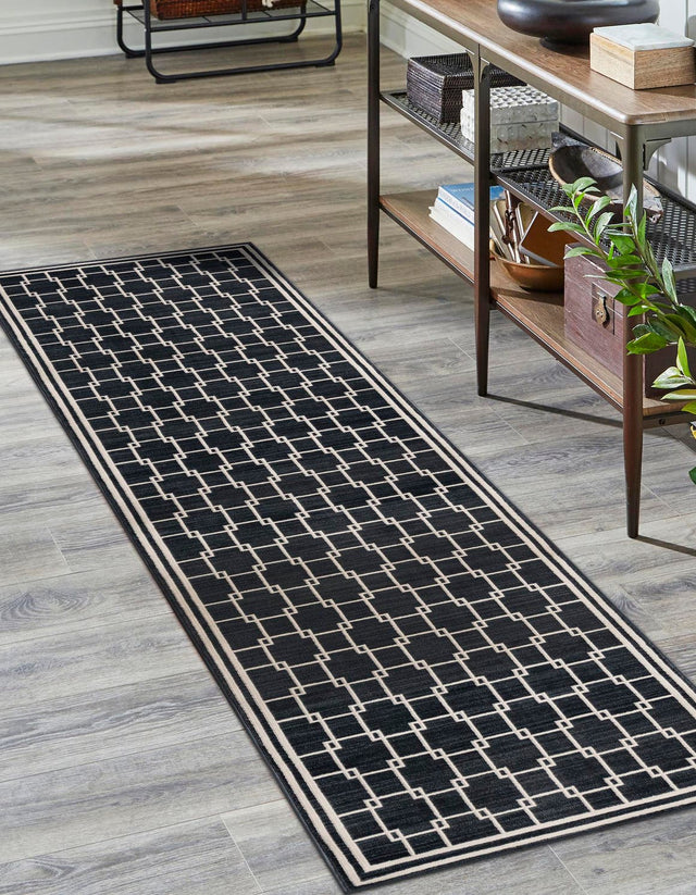 Navy Blue 2' 7 x 12' Jill Zarin Uptown Runner Area Rug 70% Polypropylene & 30% Polyester Contemporary Carpet for Living, Dining, Office, Bedroom for Sale at Rug Engine